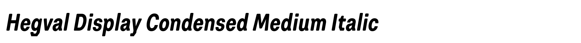 Hegval Display Condensed Medium Italic image